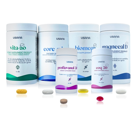 ยูซานาชุดชุดซูเปอร์ ไฟว์ แพ็ค CellSentials, Biomega, Magnecal D, Proflavanol 30, CoQ 30